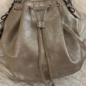 Coach Authentic platinum Bucket Bag